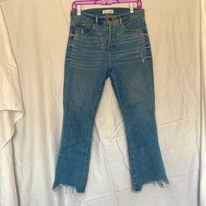 Loft high waisted flare crop jeans